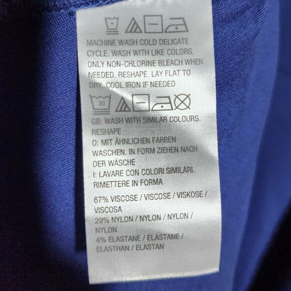 Girl With Curves Ponte Peplum Blazer in Navy Blue - Picture 7 of 9